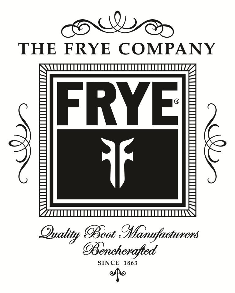 Frye boots logo in black and white