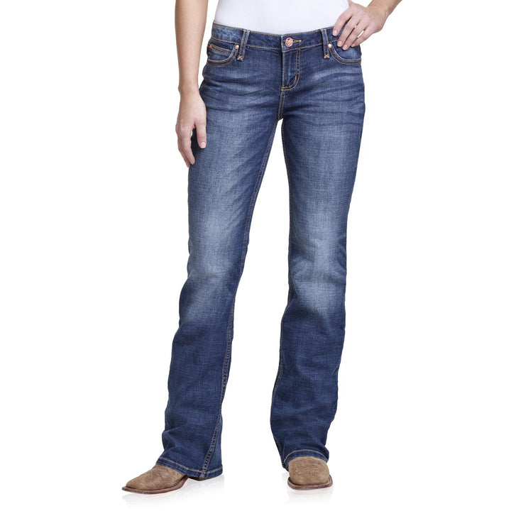 Wrangler® Retro Mae Mid-Rise Bootcut Jean – Dark Blue (09MWZMS)