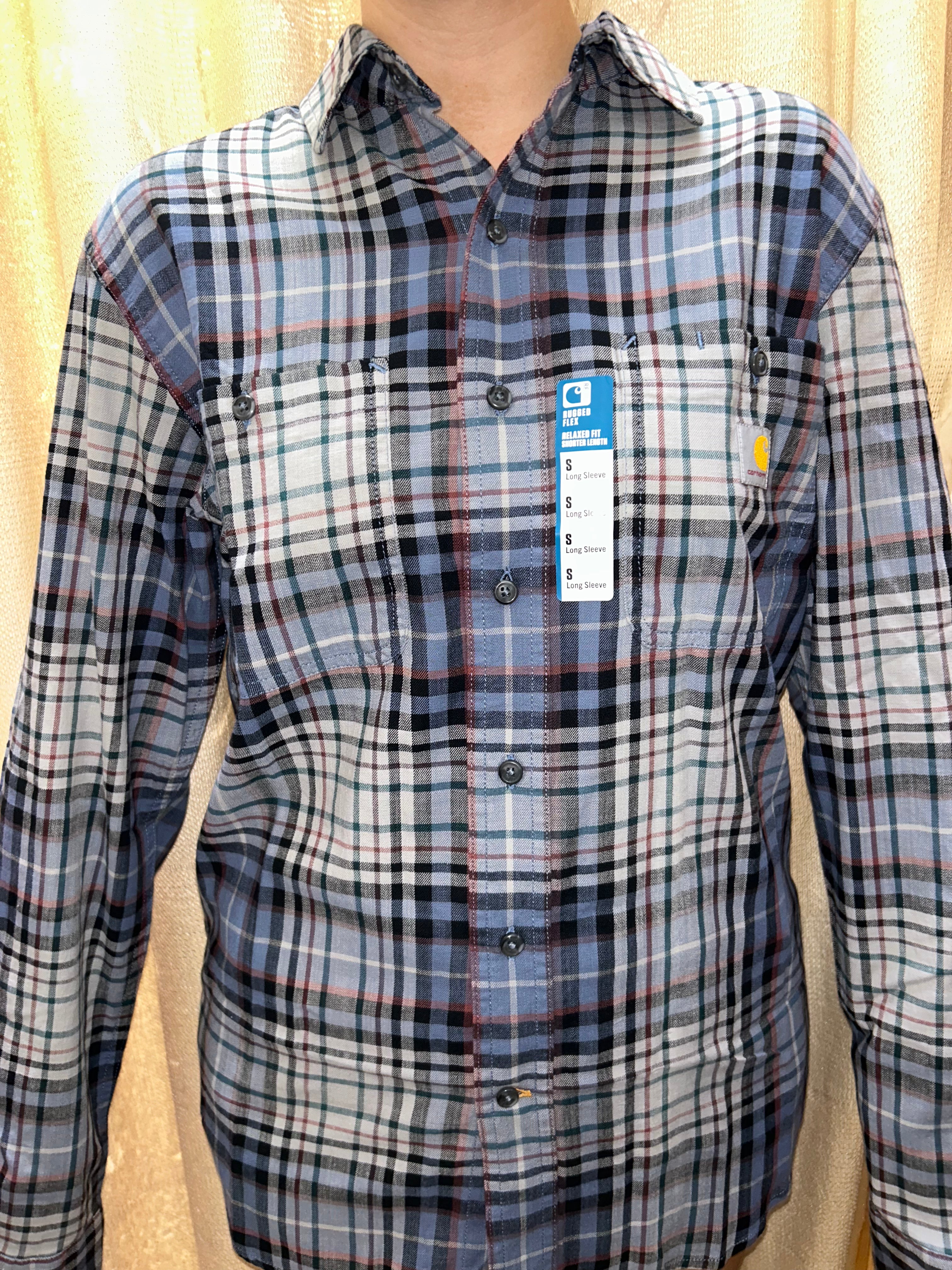 Carhartt Rugged Flex Lightweight Plaid Shirt – Relaxed Fit (107014)