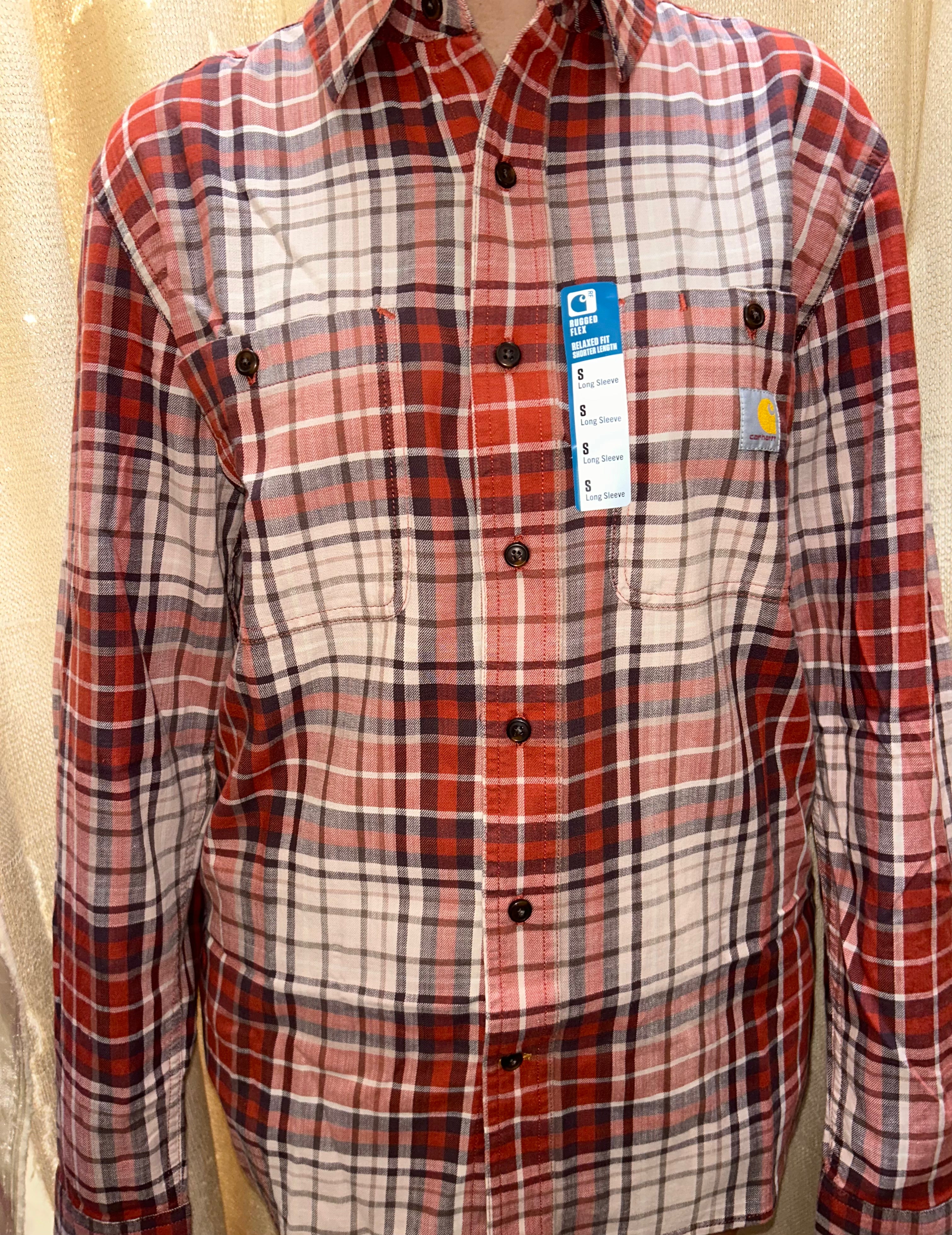Carhartt Rugged Flex Lightweight Plaid Shirt – Relaxed Fit (107014)