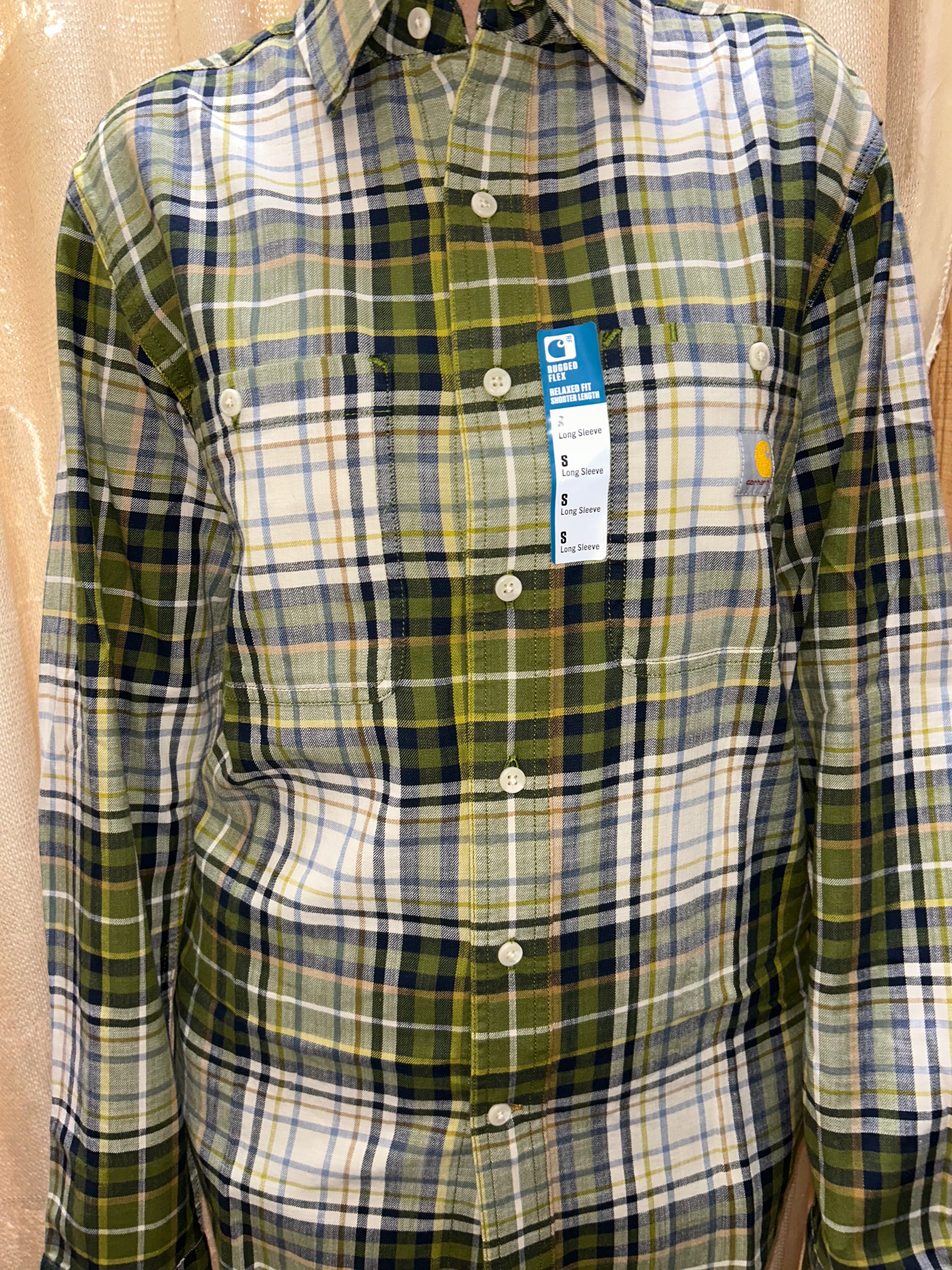 Carhartt Rugged Flex Lightweight Plaid Shirt – Relaxed Fit (107014)