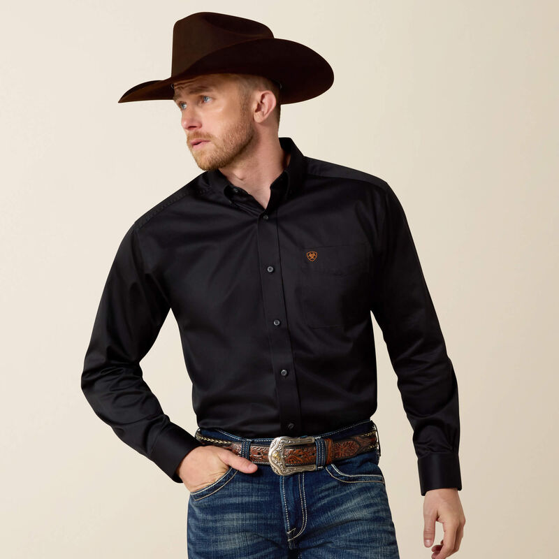 Ariat Solid Twill Classic Fit Shirt – Black (10000502)