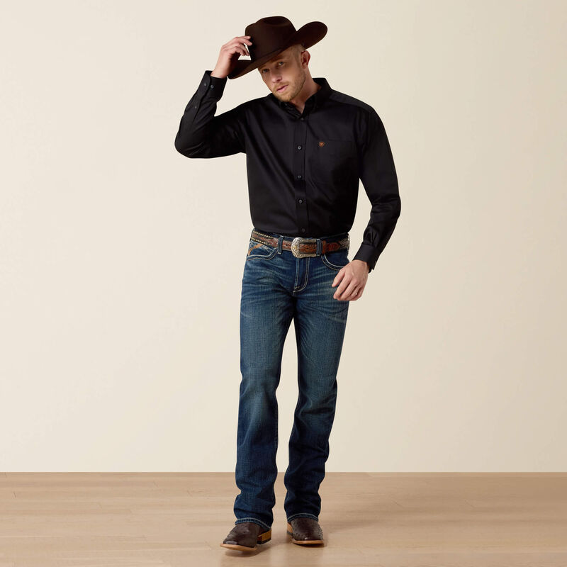 Ariat Solid Twill Classic Fit Shirt – Black (10000502)