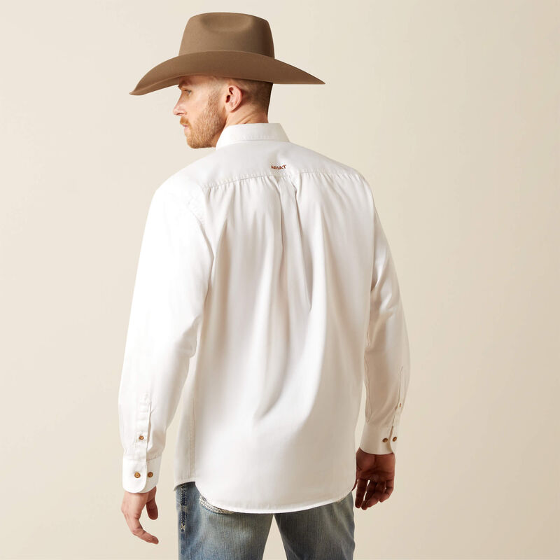 Ariat Solid Twill Classic Fit Shirt – White (10000503)