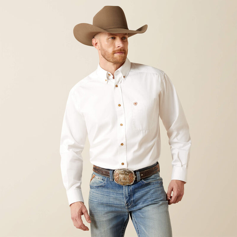 Ariat Solid Twill Classic Fit Shirt – White (10000503)