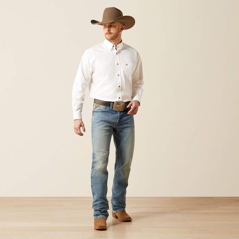 Ariat Solid Twill Classic Fit Shirt – White (10000503)
