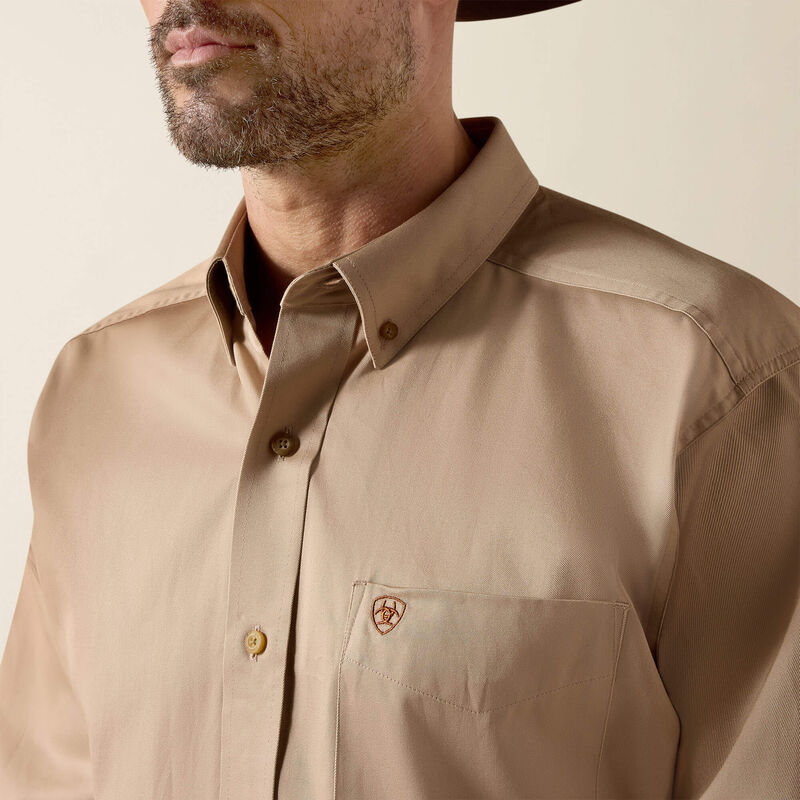 Ariat Solid Twill Classic Fit Shirt – Khaki (10000505)