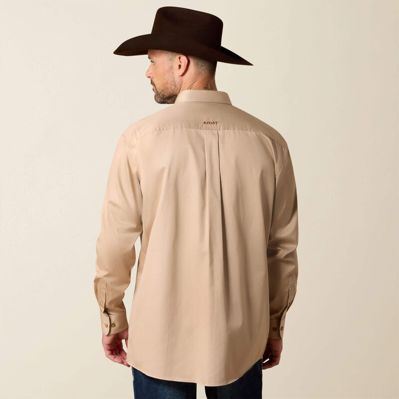 Ariat Solid Twill Classic Fit Shirt – Khaki (10000505)