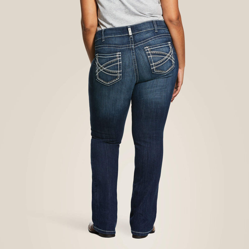 Ariat REAL Mid Rise Boot Cut Jean – Marine (10017510)