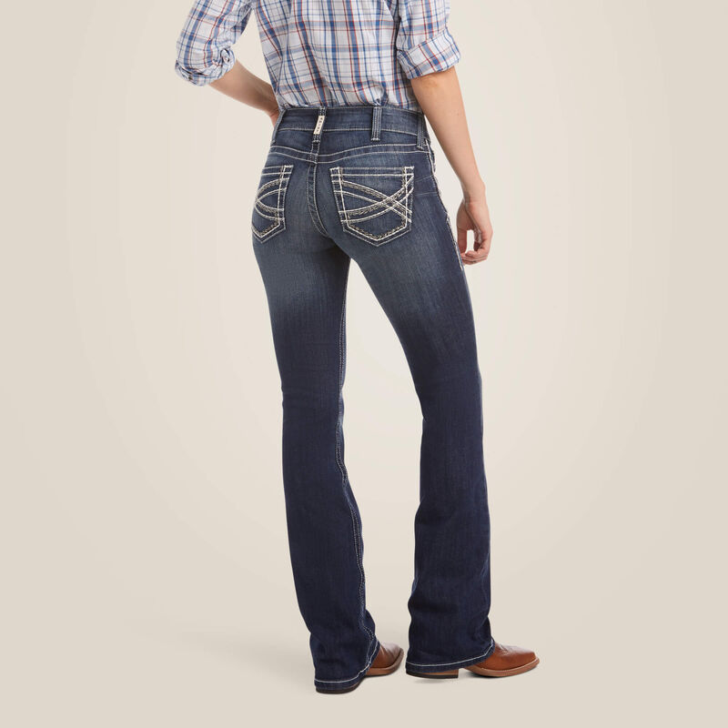 Ariat REAL Mid Rise Boot Cut Jean – Marine (10017510)