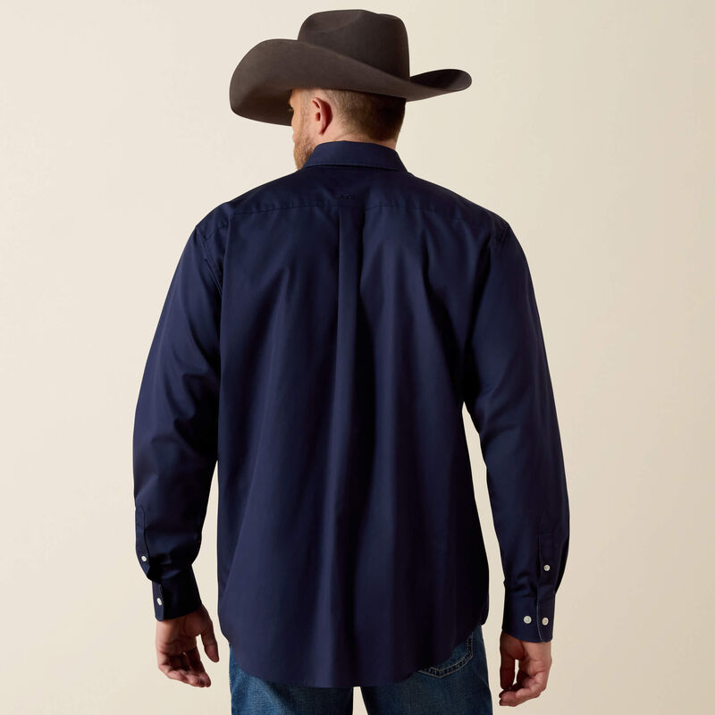 Ariat Wrinkle Free Solid Classic Fit Shirt – Navy Blue (10020330)