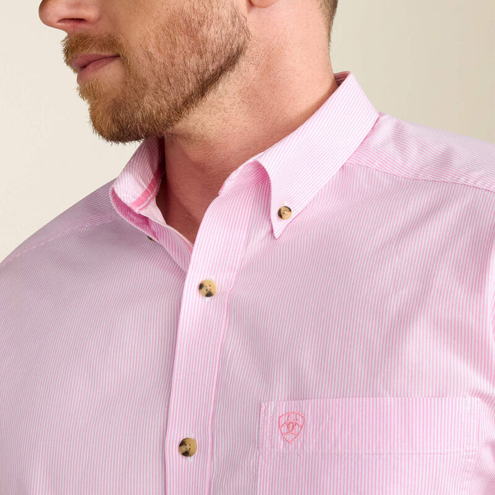 Ariat Pro Series Solid Twill Classic Fit Shirt – Prism Pink 10023596