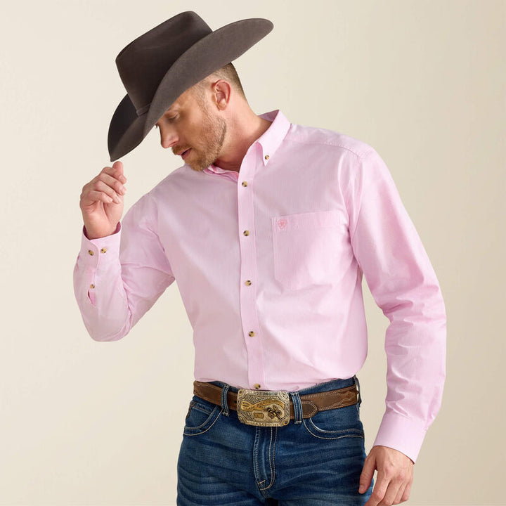 Ariat Pro Series Solid Twill Classic Fit Shirt – Prism Pink 10023596
