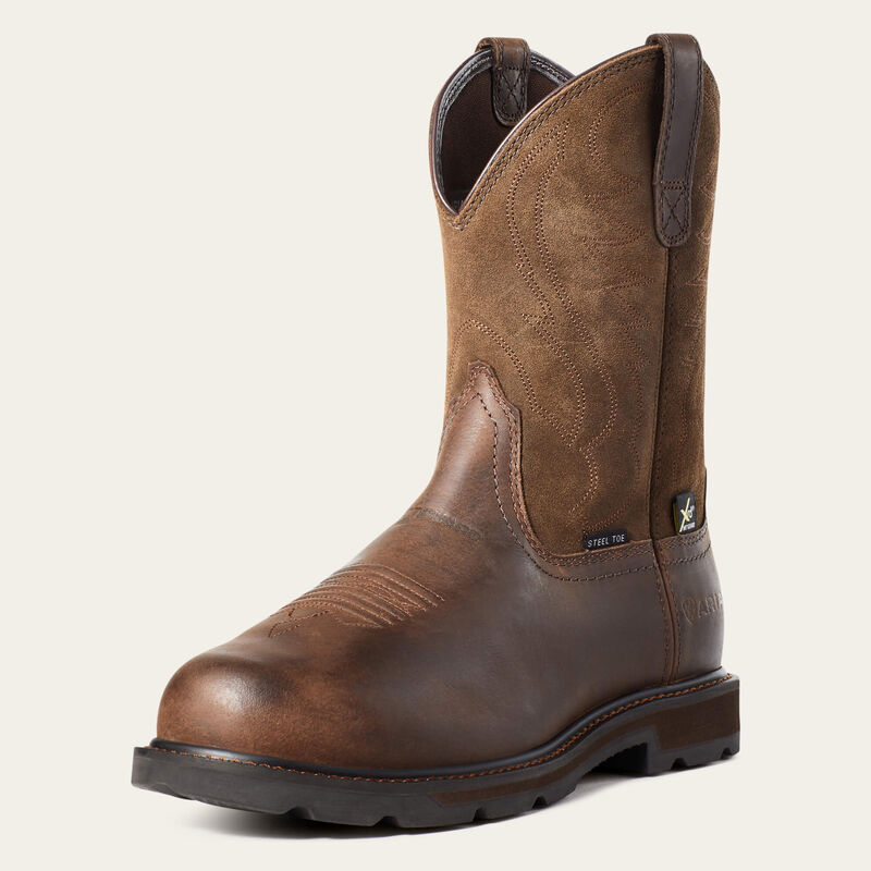 Ariat 10036107 Info Brown Leather Work Boot – Medium Width METGARD
