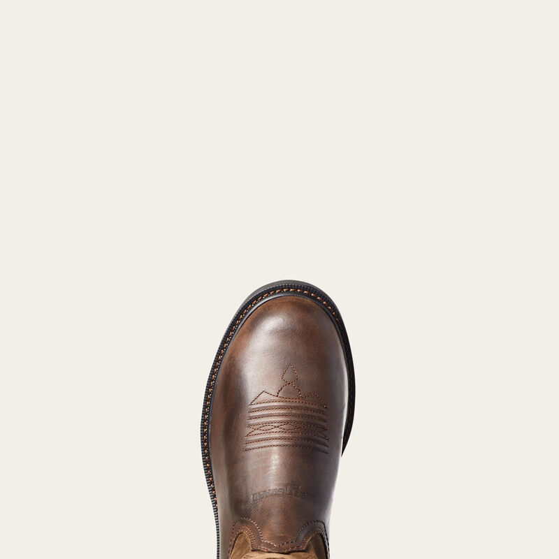 Ariat 10036107 Info Brown Leather Work Boot – Medium Width METGARD