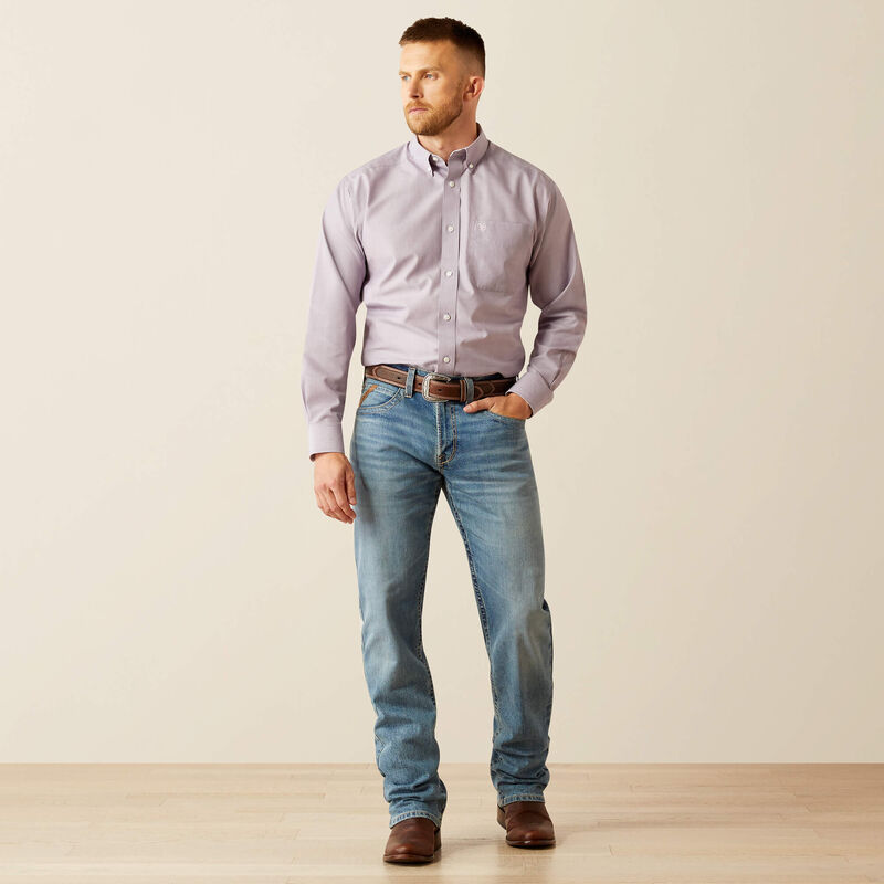 Ariat Wrinkle Free Solid Classic Fit Shirt – Lilac (10058805)