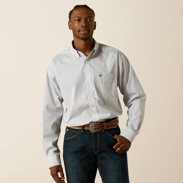 Ariat® Wrinkle-Free “Declan” Classic Fit Shirt – White (10062193)