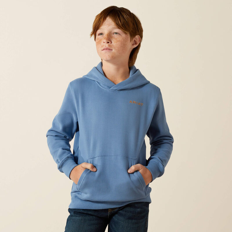 Ariat®Kids Rebar All-Weather Full-Zip Hoodie – Coronet Blue