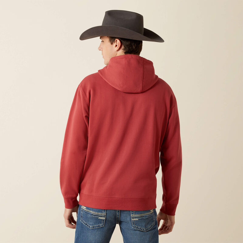 Ariat® Shield Steerhead Hoodie – Brick Red (P33337)