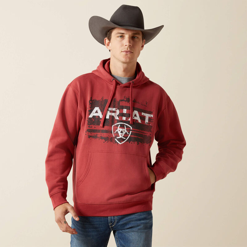 Ariat® Shield Steerhead Hoodie – Brick Red (P33337)