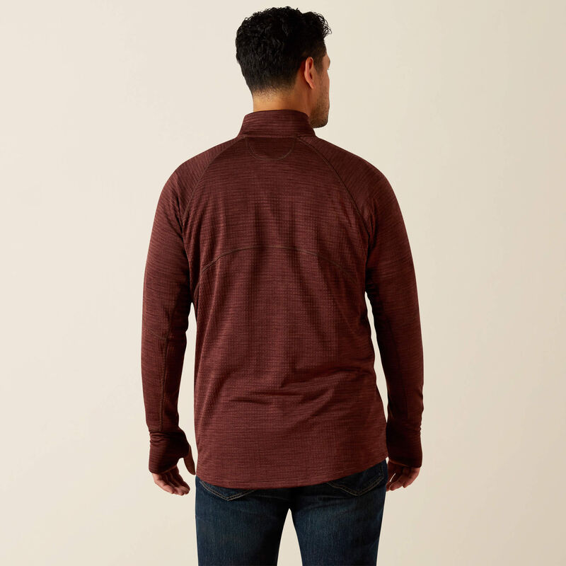 Rebar Gridwork Baselayer ¼-Zip – Bitter Chocolate (Style P27969)