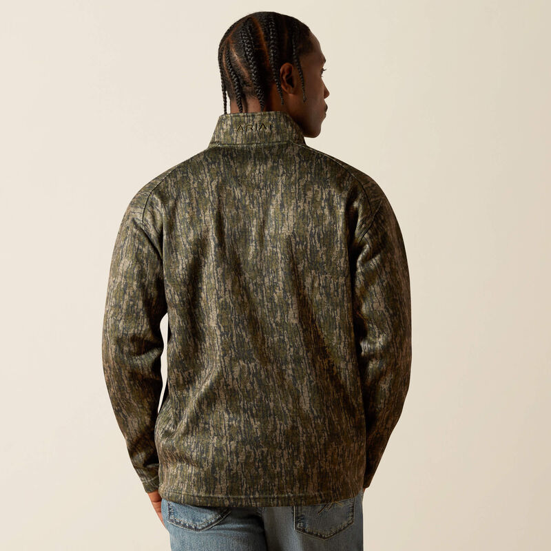 Ariat Caldwell Logo 1/4-Zip Sweater – Green Treebark Camo (Style 10062622)