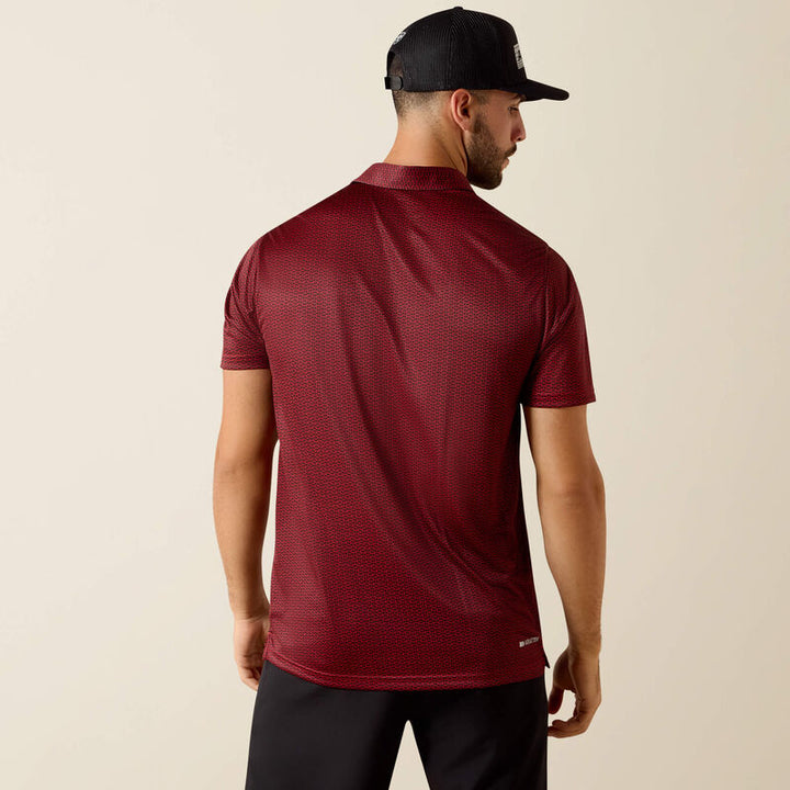 Ariat All Over Print Fitted Polo – Men’s Performance Western Polo (10071092)