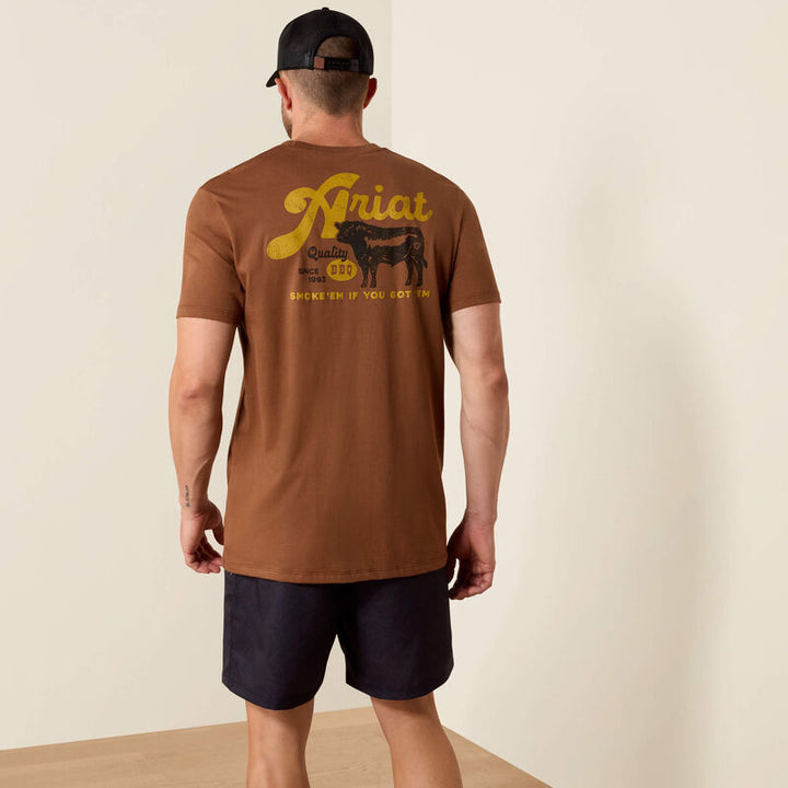 Ariat BBQ Smoke Classic Fit T-Shirt – Men’s Everyday Western Tee (10071197)