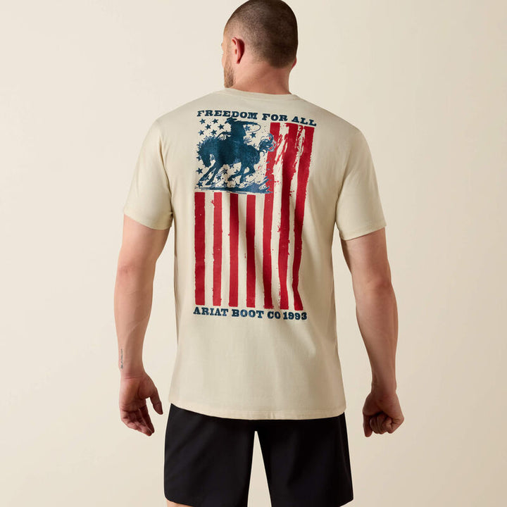 Ariat Split Freedom Painted Classic Fit T-Shirt – Men’s Patriotic Graphic Tee (10071200)