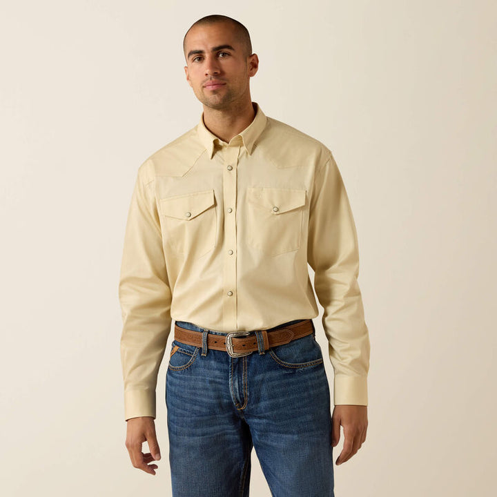 Ariat Lightweight Twill Classic Fit Snap Shirt – Men’s Casual Western Snap Shirt (10071235)