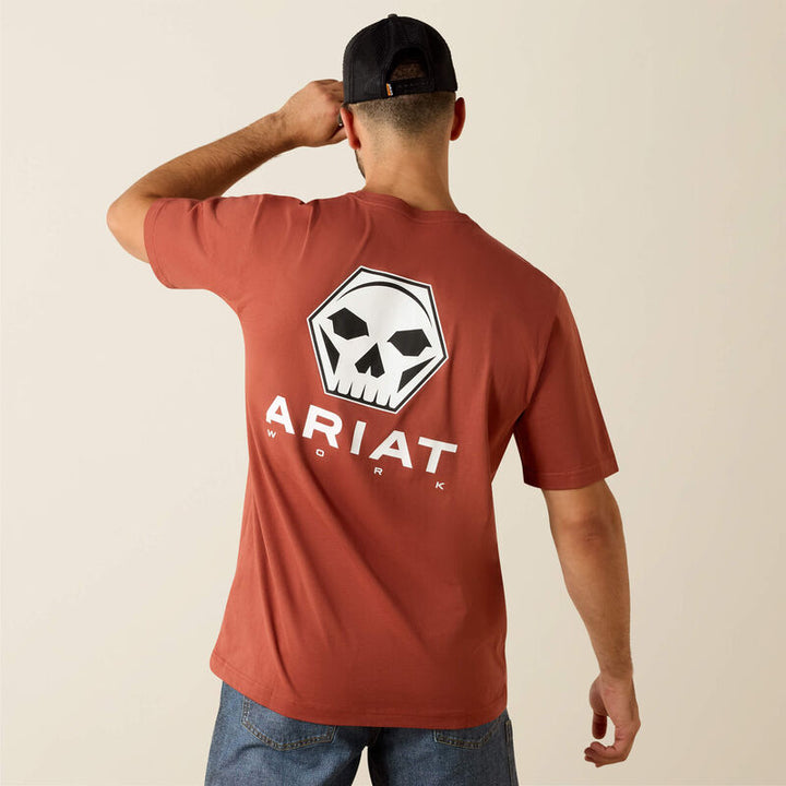 Ariat® Men’s Rebar® Cotton Strong™ Bolt Skull T-Shirt (10071369)