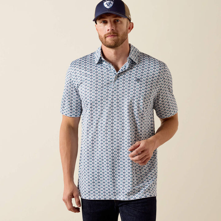 Ariat All Over Print Polo – Men’s Performance Western Polo (10071493)