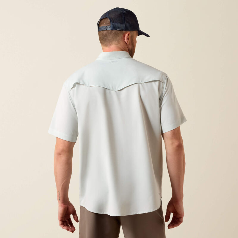 MNS Western VentTEK Classic Fit Shirt AQUA HEATHER 10073498