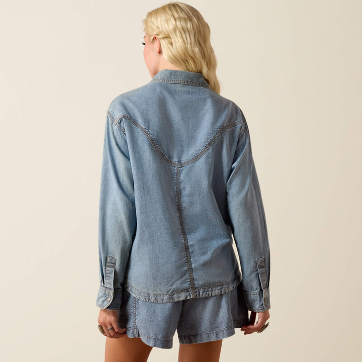 WOMENS ARIAT DENIM BONFIRE SHACKET: 10073555