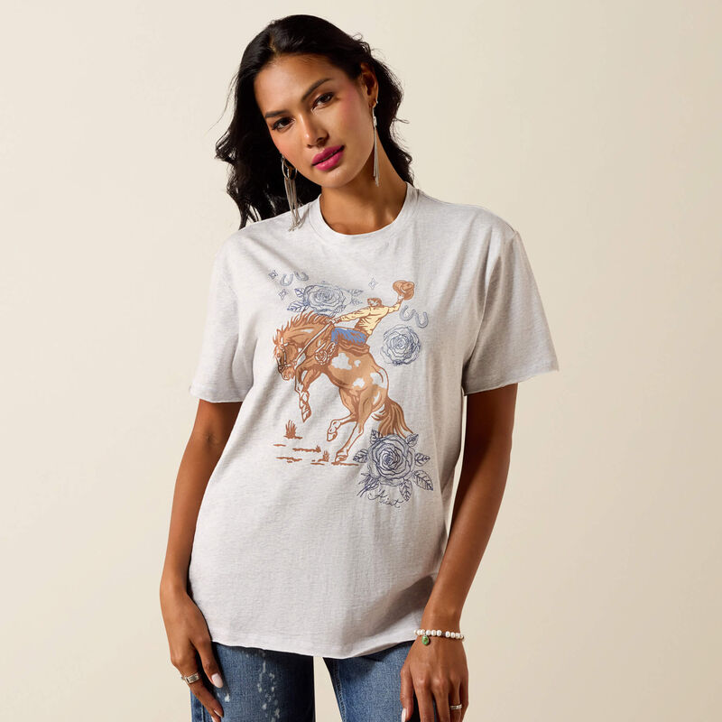WOMENS ARIAT COWBOY ROSE TEE: 10073556