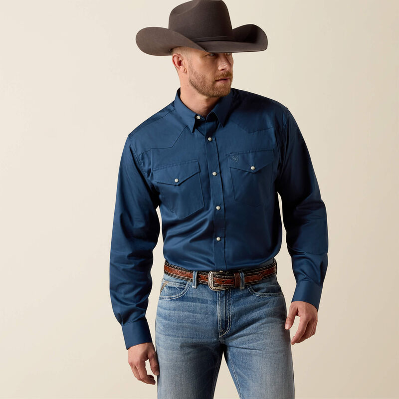 MENS ARIAT LTWHT TWILL LS PEARL SNAP: 10073614