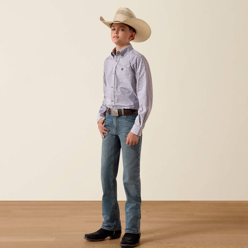 YTH Pro Series Blaire Shirt SLEET GREY PLAID 10073636
