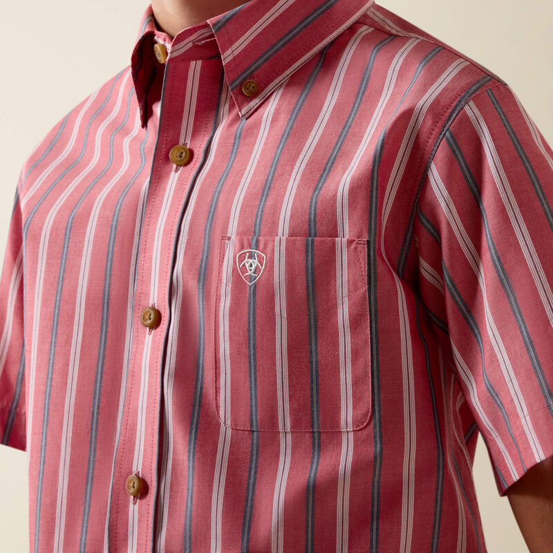 YTH Pro Series Bobby Shirt HIBISCUS RED STRIPE 10073638