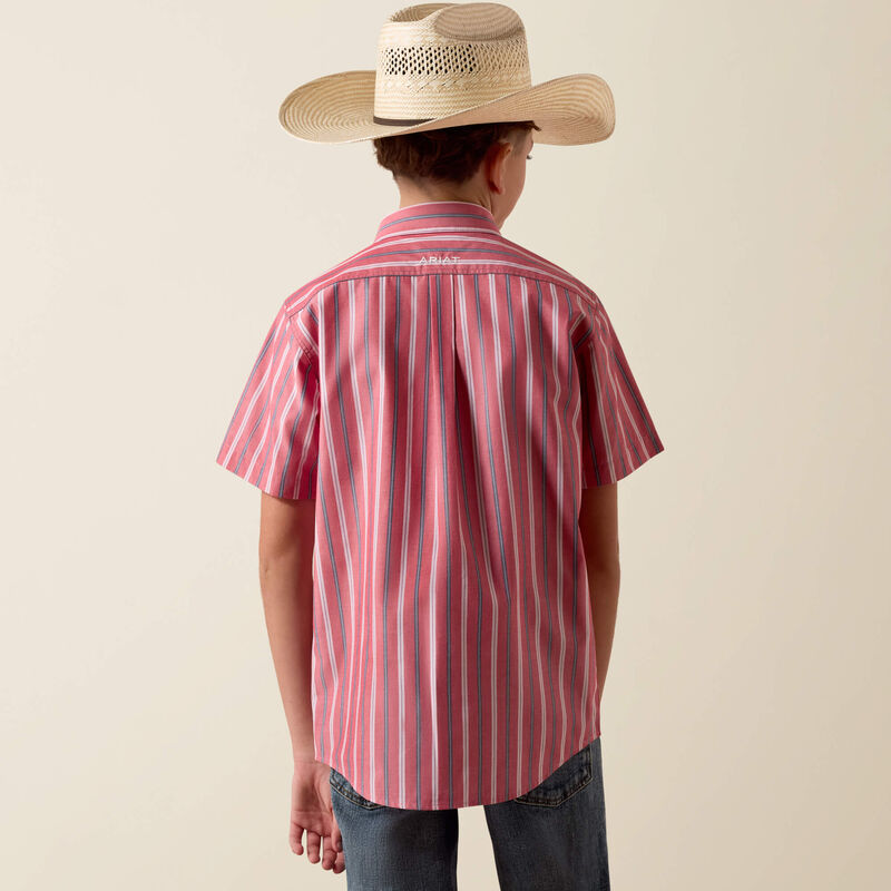 YTH Pro Series Bobby Shirt HIBISCUS RED STRIPE 10073638