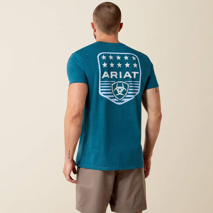Ariat Stripe Patriotic Badge T-Shirt – Men’s Graphic Tee (10073965)