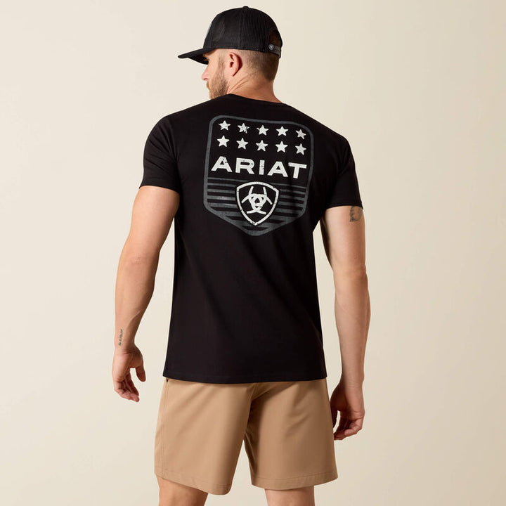 Ariat Stripe Patriotic Badge T-Shirt – Men’s Western Graphic Tee (10073966)