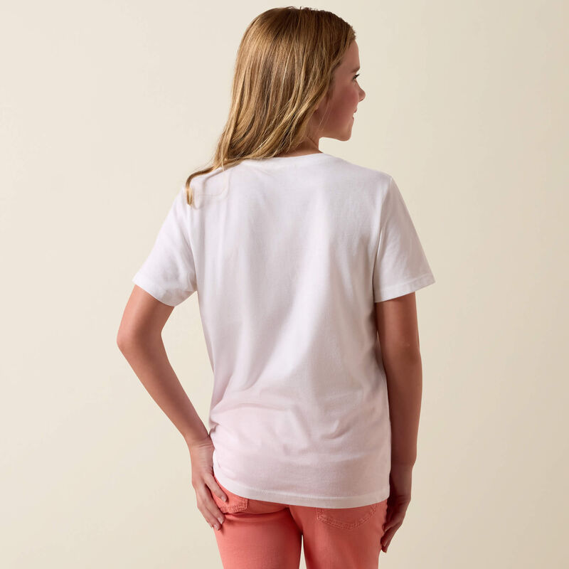 YTH Ariat Western Collage T-Shirt WHITE 10078387