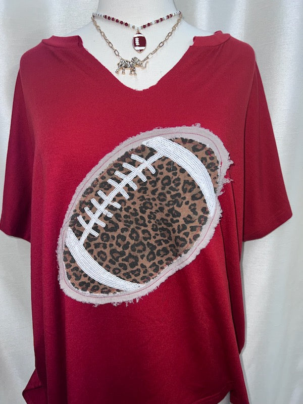 Anniewear Gameday Leopard Football Knit