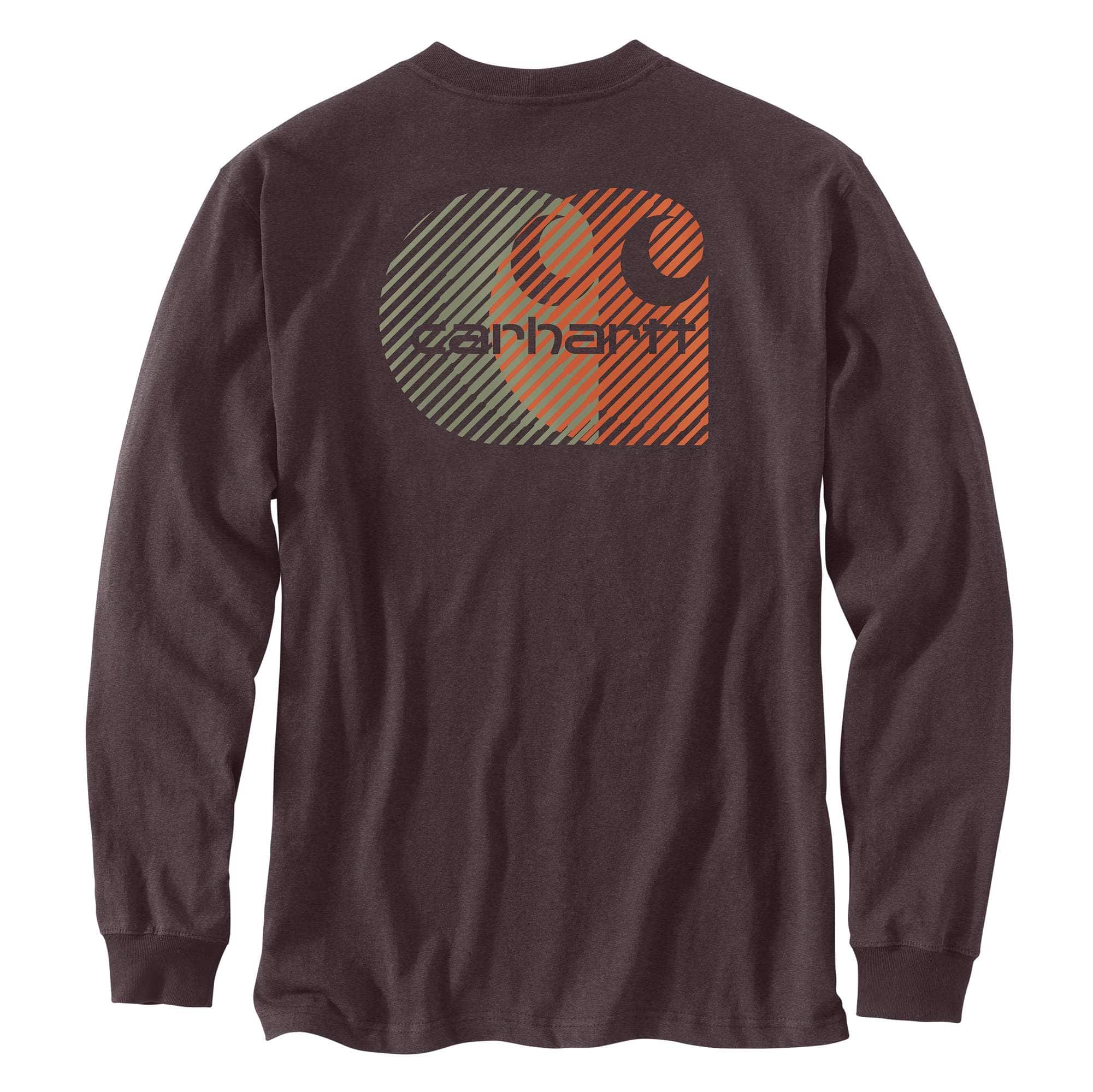 Carhartt® Relaxed Fit Heavyweight Long-Sleeve Pocket “C” Graphic T-Shirt – Style 107036