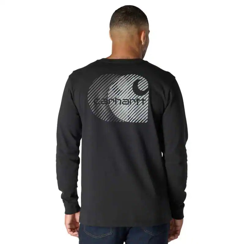 Carhartt® Relaxed Fit Heavyweight Long-Sleeve Pocket “C” Graphic T-Shirt – Style 107036