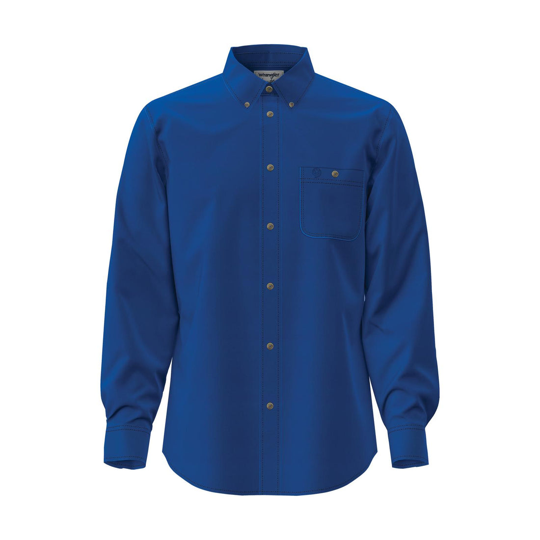 Wrangler® George Strait Solid Long Sleeve Shirt – Relaxed Fit – Royal Blue (10MGS273B)