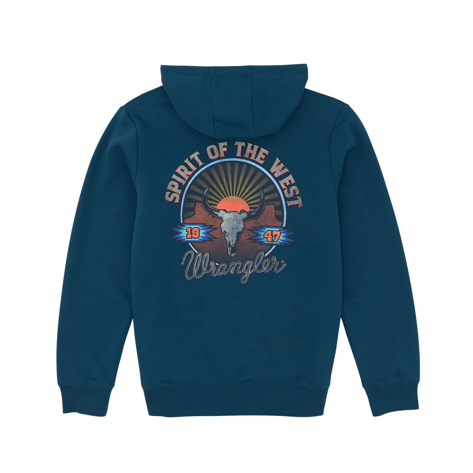 Wrangler® Men's Desert Logo Graphic Pullover Hoodie – Reflecting Pond (112365727)