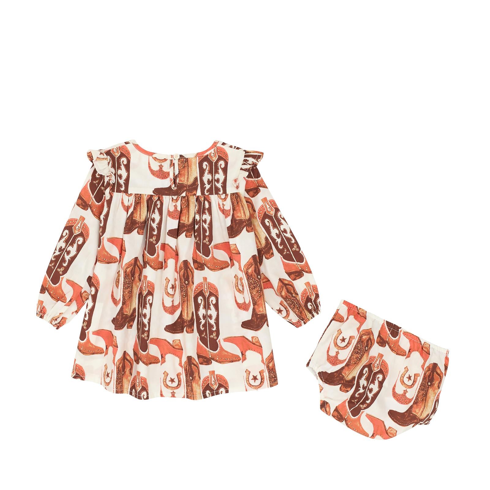 Wrangler® Baby Girl Western Boot Dress – White (112367399)