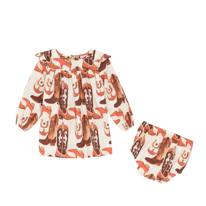 Wrangler® Baby Girl Western Boot Dress – White (112367399)