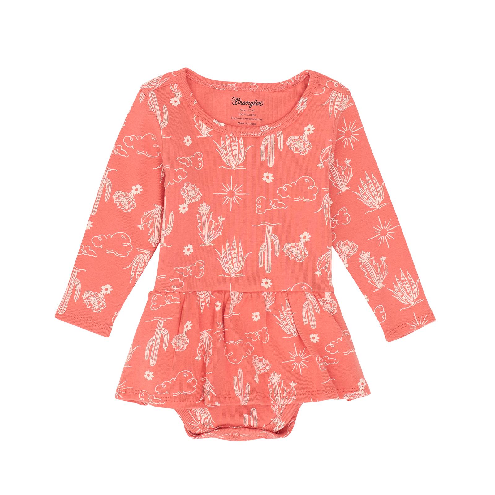 Wrangler® Baby Girls' Desert Icons Skirted Bodysuit – Coral (112367540)